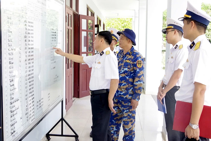 Cục Hậu cần - Kỹ thuật Hải quân kiểm tra tại Trung tâm Bảo đảm kỹ thuật 719