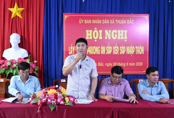 Xã Thuận Bắc lấy ý kiến Nhân dân về sắp xếp, sáp nhập thôn 