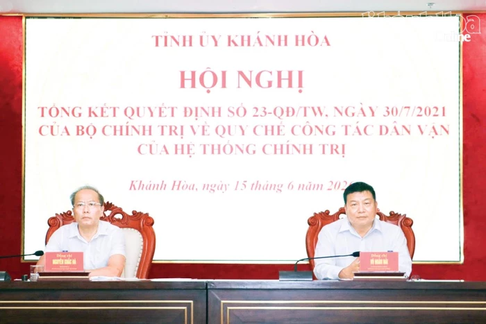 Ban Thường vụ Tỉnh ủy tổng kết Quyết định số 23 của Bộ Chính trị về công tác dân vận