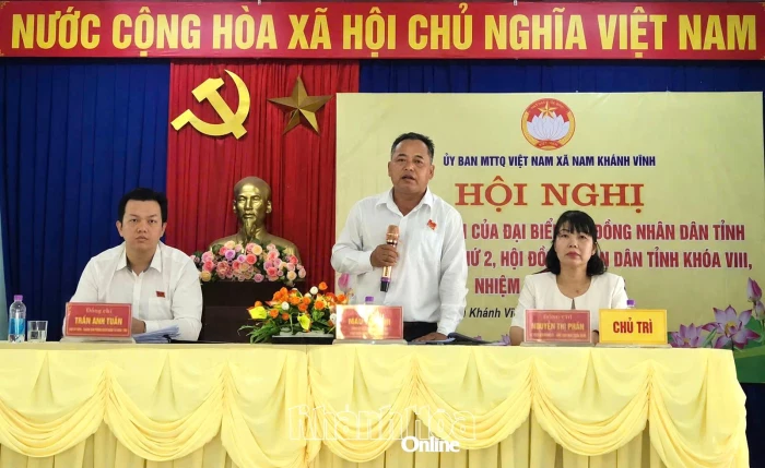 Đại biểu HĐND tỉnh tiếp xúc cử tri 2 xã Tây Khánh Vĩnh và Nam Khánh Vĩnh