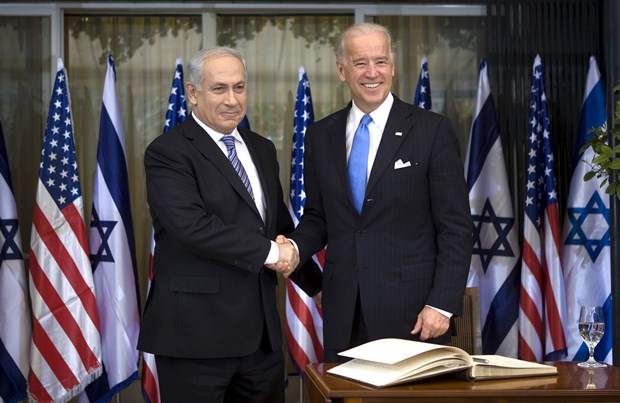 Ông Joe Biden và ông Benjamin Netanyahu trong cuộc gặp tại Jerusalem năm 2010. (Ảnh: AFP)

