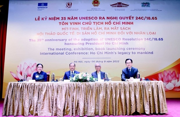 Hội thảo quốc tế: Di sản Hồ Chí Minh đối với nhân loại được tổ chức ngày 6-9-2022. Ảnh minh họa: quocte.vn

