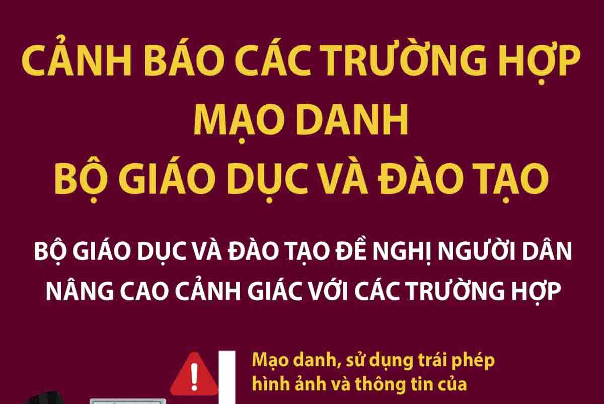 Cảnh báo các trường hợp mạo danh Bộ Giáo dục và Đào tạo