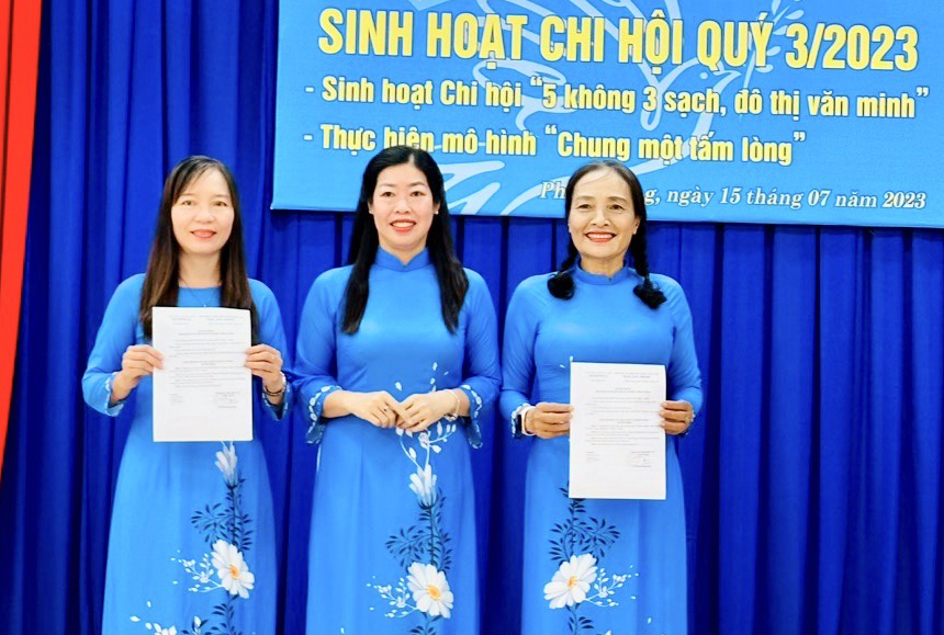 Hội Phụ nữ phường Phước Long (TP. Nha Trang) thành lập Chi hội mẫu xuất sắc tiêu biểu