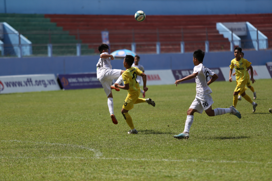 Trận đấu giữa U13 Sông Lam Nghệ An và U13 Haduwaco Hải Dương.
