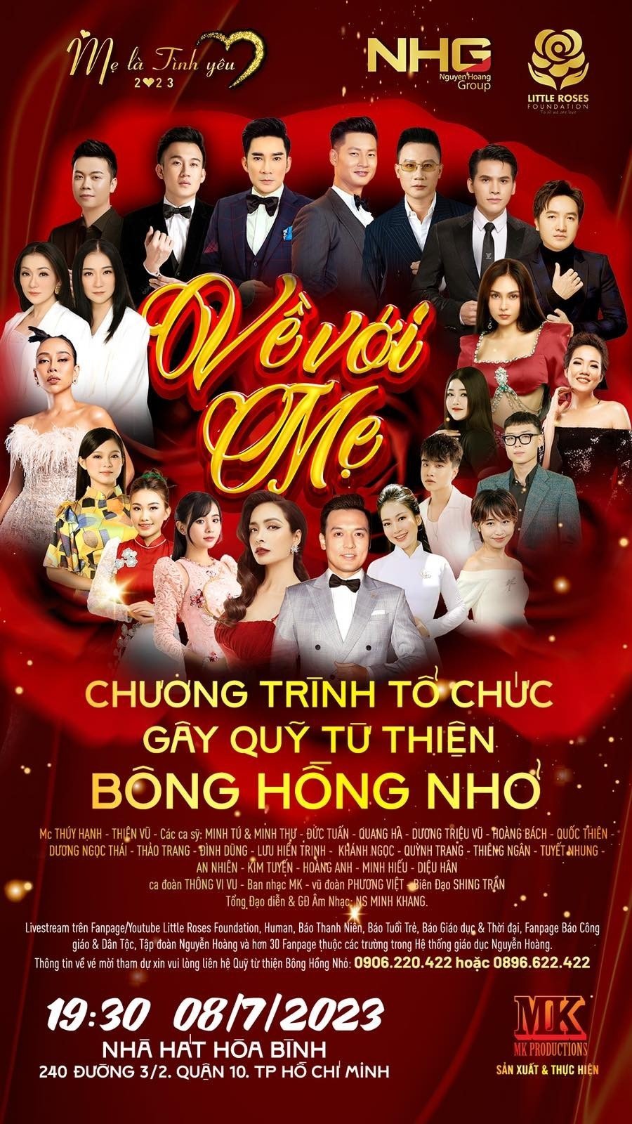 Poster chương trình chương trình nghệ thuật “Mẹ là tình yêu” 2023 với chủ đề “Về với Mẹ”

