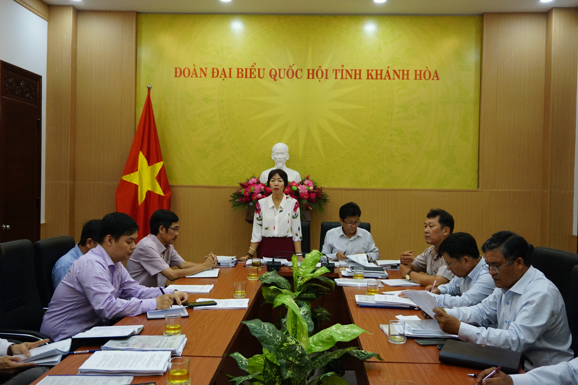 Quang cảnh tại cuộc họp thẩm tra của Ban Dân tộc HĐND tỉnh