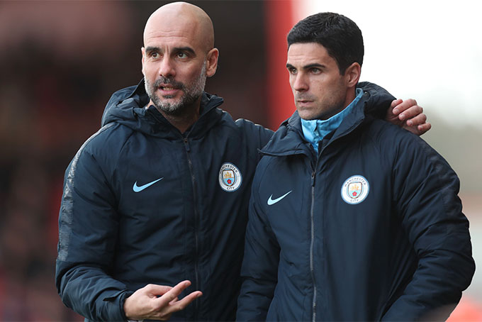 Mikel Arteta, người “đệ tử” xuất sắc đã tạo nên một Arsenal đối trọng với Manchester City ở mùa giải trước.