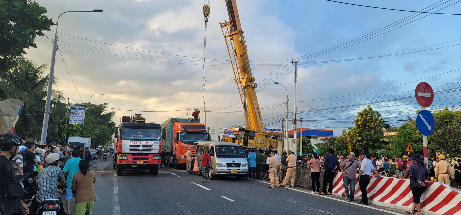 Hiện trường vụ tai nạn giao thông.