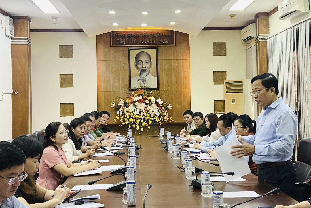 Thường trực Tỉnh ủy Khánh Hòa: Giao ban công tác tháng 7 năm 2023