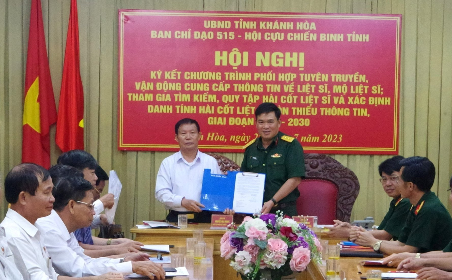 Ban Chỉ đạo 515 tỉnh và Hội Cựu chiến binh tỉnh Khánh Hòa:: Ký kết chương trình phối hợp về công tác tìm kiếm, quy tập hài cốt liệt sĩ