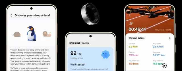 Mọi dữ liệu thu thập từ Galaxy Ring sẽ được tổng hợp và hiển thị thông qua ứng dụng Samsung Health