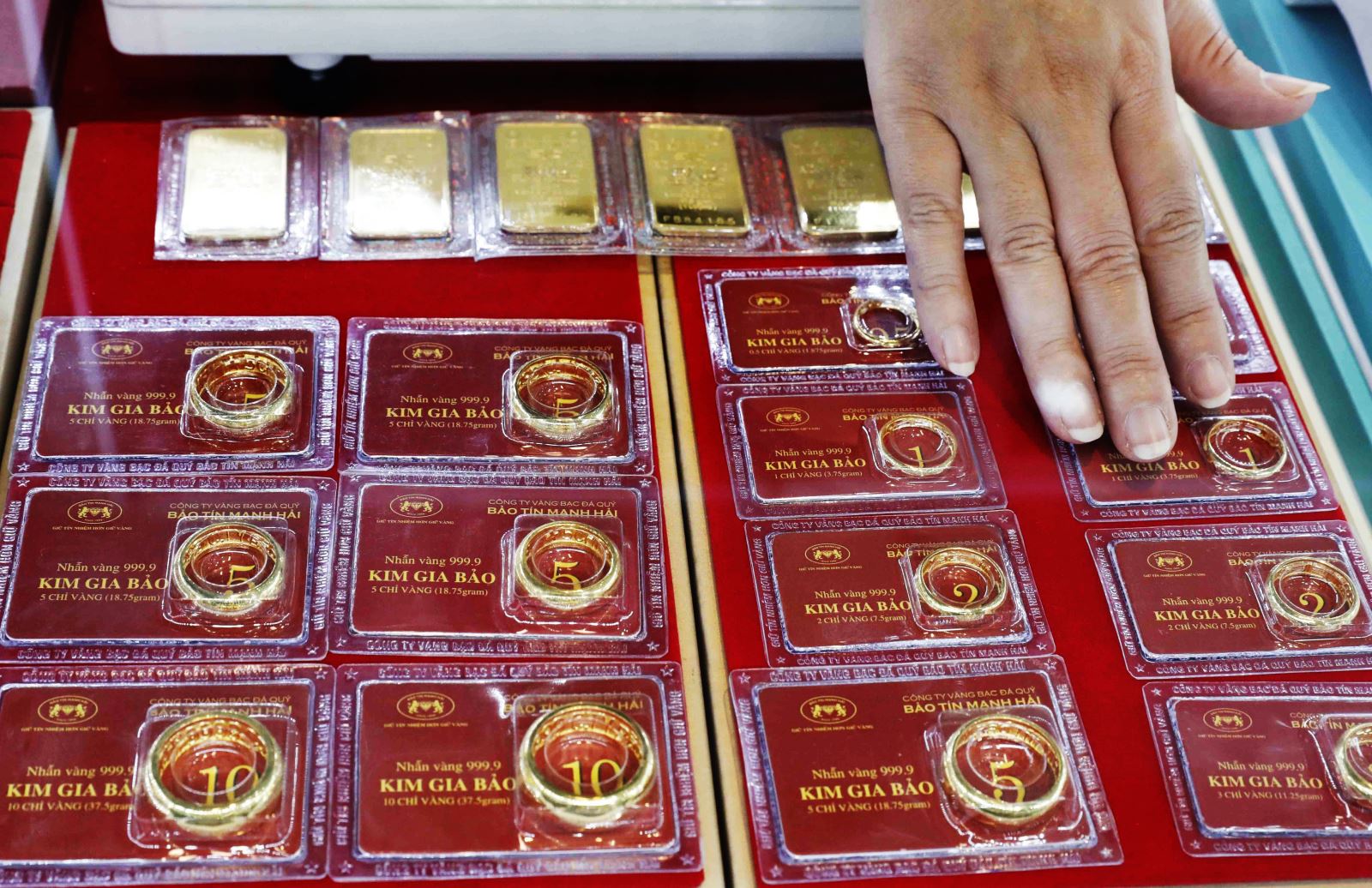 Giá vàng nhẫn sáng 31/7 tăng trở lại