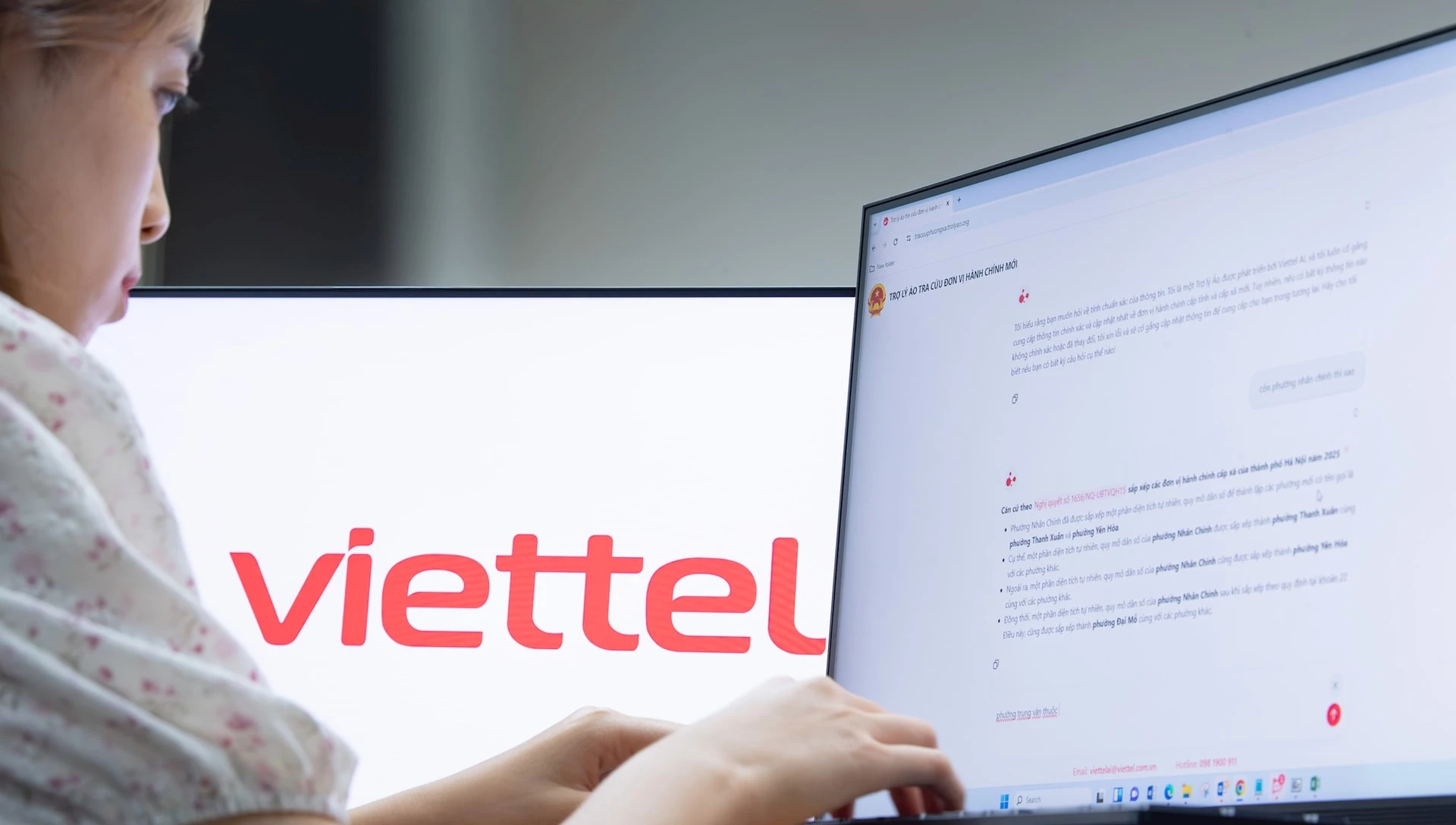 Người dân có thể tra cứu đơn vị hành chính mới qua trợ lý AI Viettel