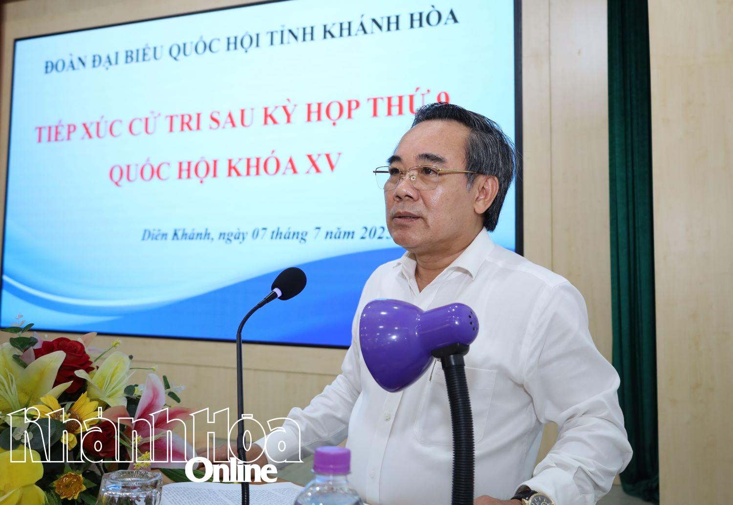 Đại biểu Quốc hội tỉnh Khánh Hòa tiếp xúc cử tri các địa phương