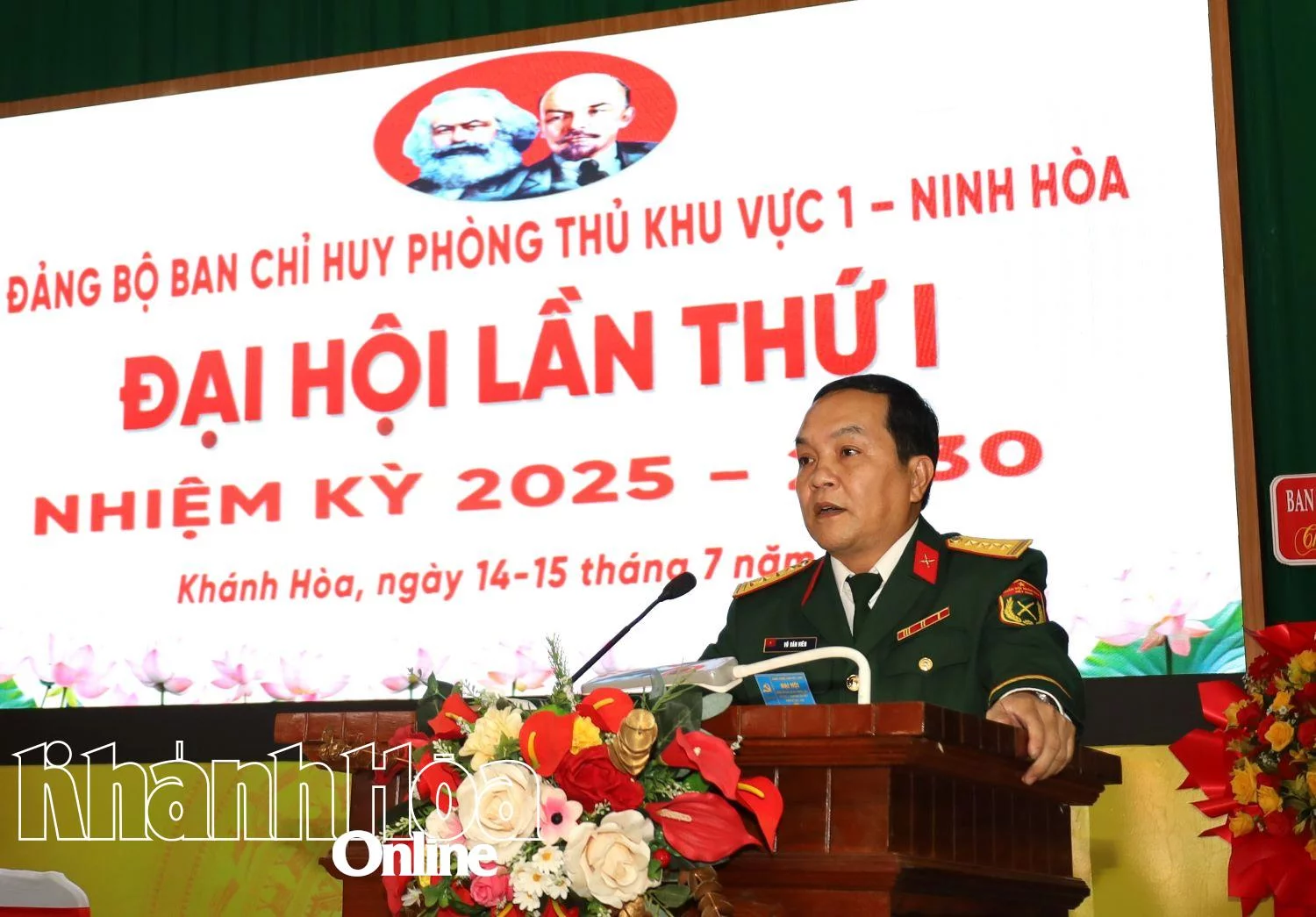 Đại tá Võ Văn Viên phát biểu chỉ đạo đại hội.