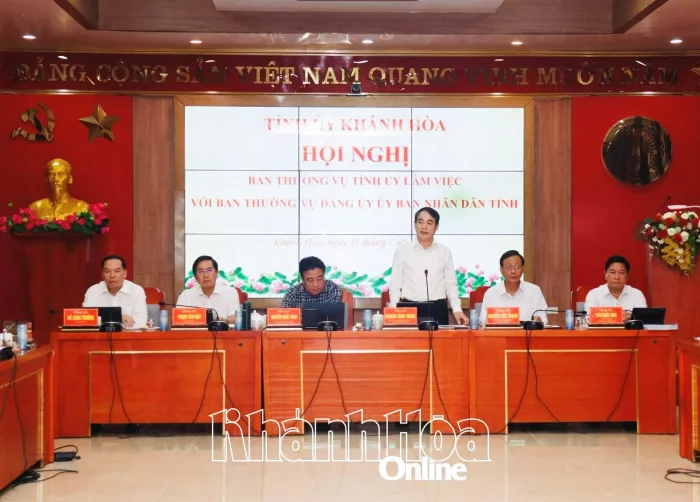 Ban Thường vụ Tỉnh ủy làm việc với Ban Thường vụ Đảng ủy UBND tỉnh về tình hình phát triển kinh tế - xã hội 6 tháng đầu năm 