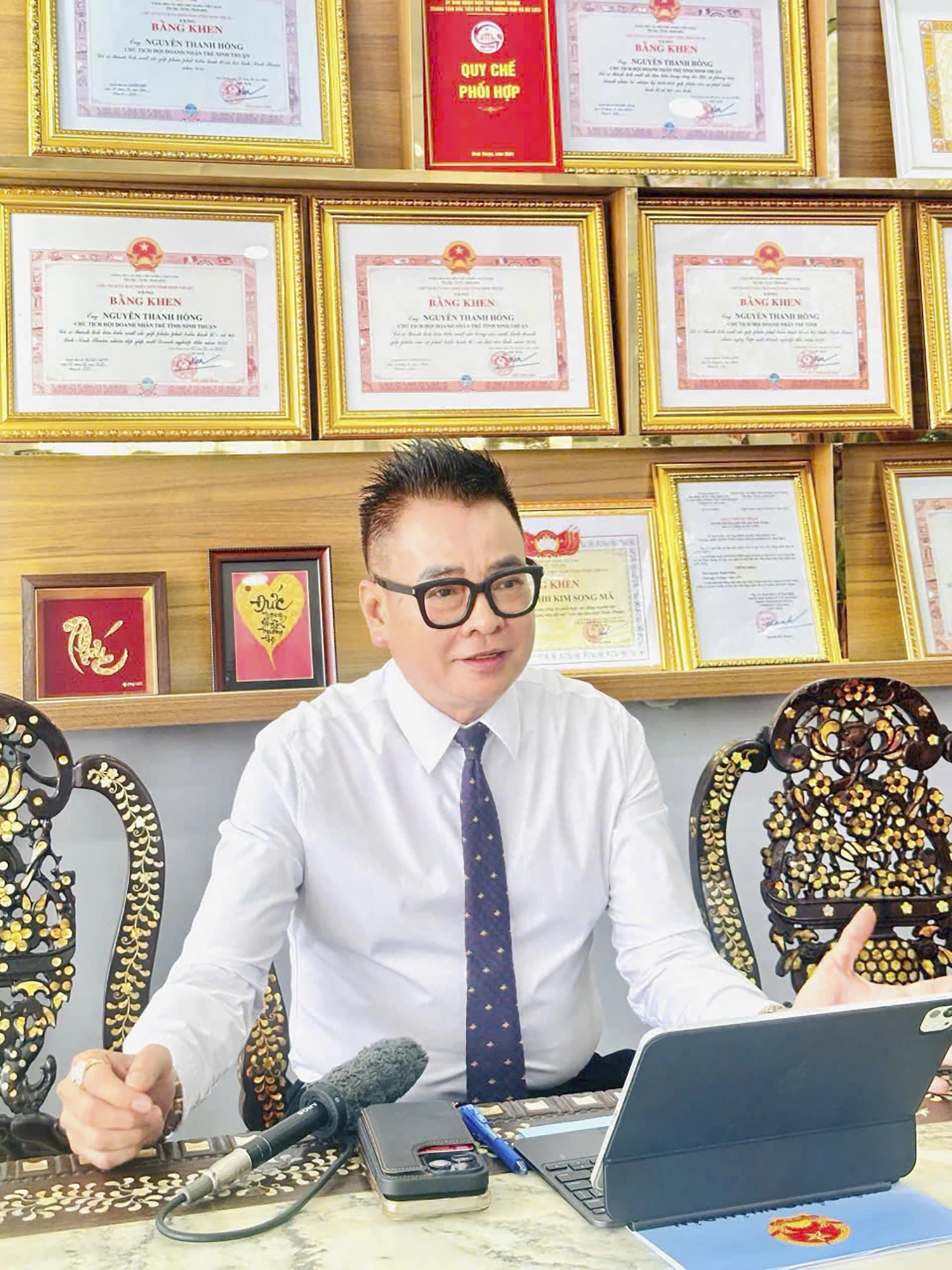 Ông Nguyễn Thanh Hồng - Chủ tịch Hội đồng quản trị 
Công ty TNHH Sao Kim Investment mong nhận được sự tiếp sức của các cơ quan, đơn vị, doanh nghiệp trong việc 
đưa các sản phẩm OCOP của tỉnh vươn xa.
