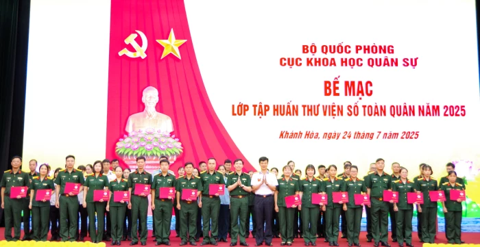 Bế mạc tập huấn thư viện số toàn quân năm 2025