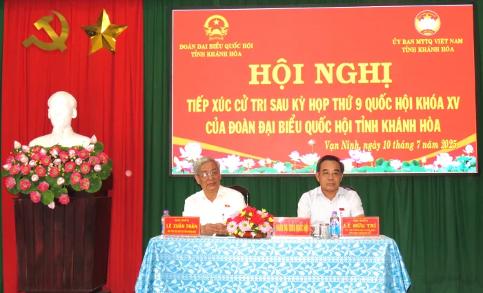Đại biểu Quốc hội tỉnh Khánh Hòa tiếp xúc cử tri các xã: Đại Lãnh, Tu Bông, Vạn Thắng, Vạn Ninh, Vạn Hưng