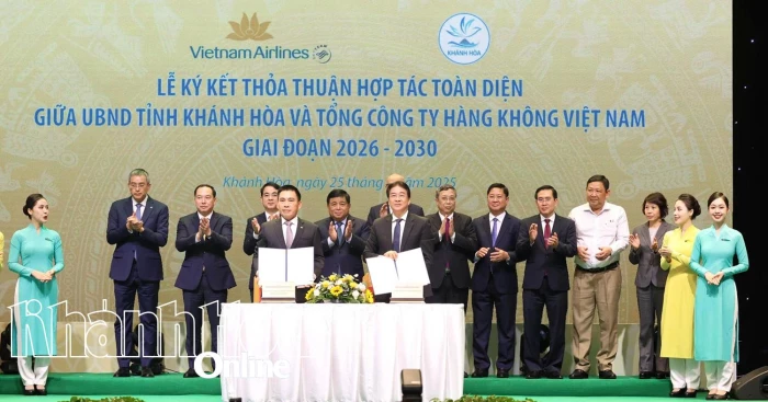Khánh Hòa ký kết hợp tác toàn diện với Vietnam Airlines giai đoạn 2026 - 2030