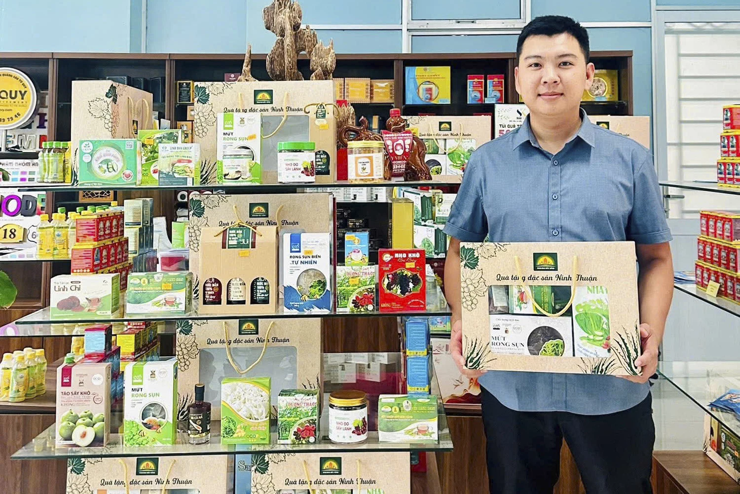 Ông Nguyễn Đoàn Thiện Phú - Giám đốc điều hành 
của Sao Kim Investment cho biết sẽ triển khai nhiều giải pháp 
đưa các sản phẩm OCOP Nam Khánh Hòa khẳng định chỗ đứng trên thị trường. 
