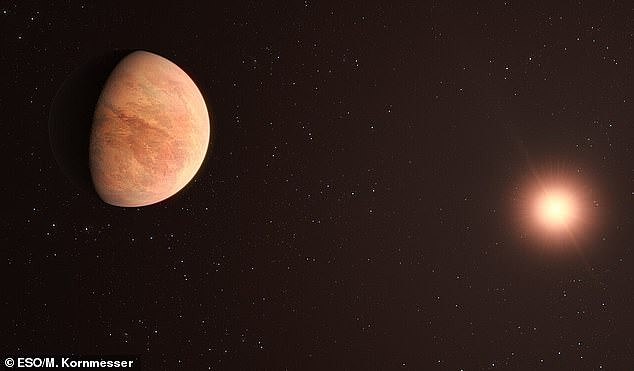 Hành tinh L 98-59 b có kích thước bằng khoảng 84% Trái Đất và khối lượng bằng khoảng một nửa Trái Đất. Ảnh: Daily Mail