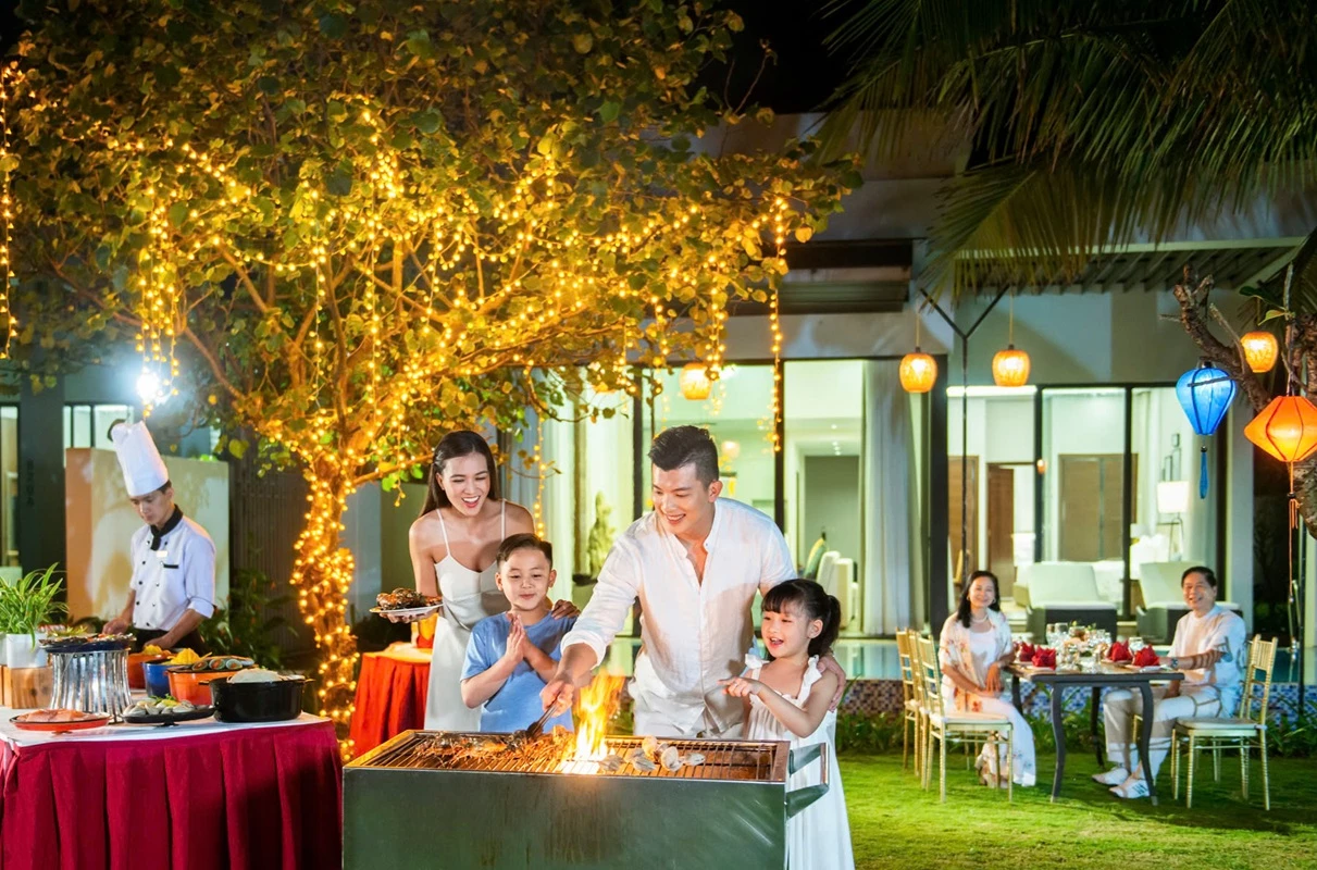  Tận hưởng phút giây quây quần bên gia đình tại Vinpearl Resort & Golf Nam Hội An. Ảnh: VinWonders.