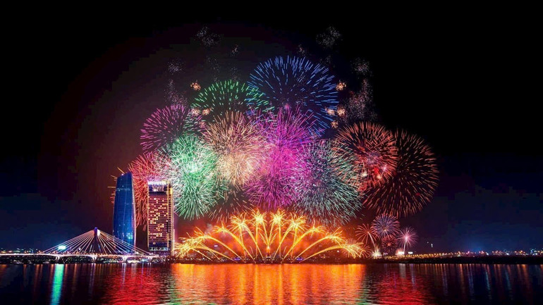Vẻ đẹp Đà Nẵng trong lễ hội pháo hoa quốc tế 2025. (Ảnh: PV)