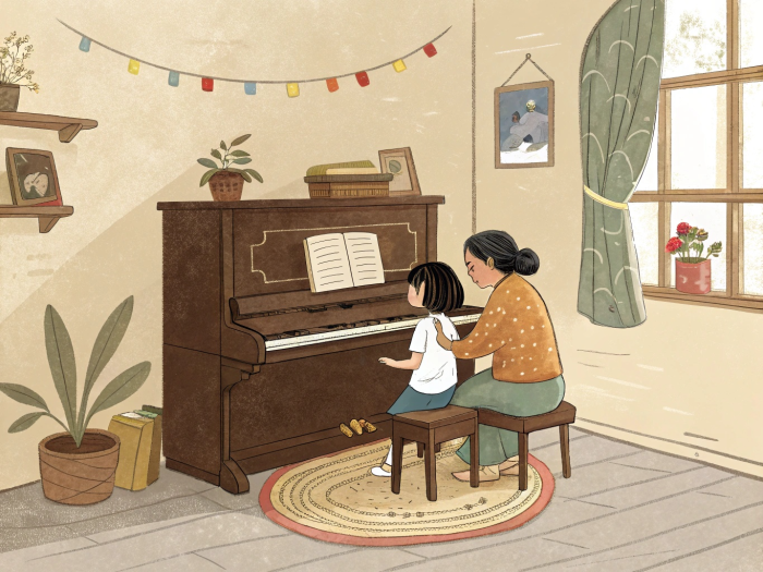 Phím đàn gác lại