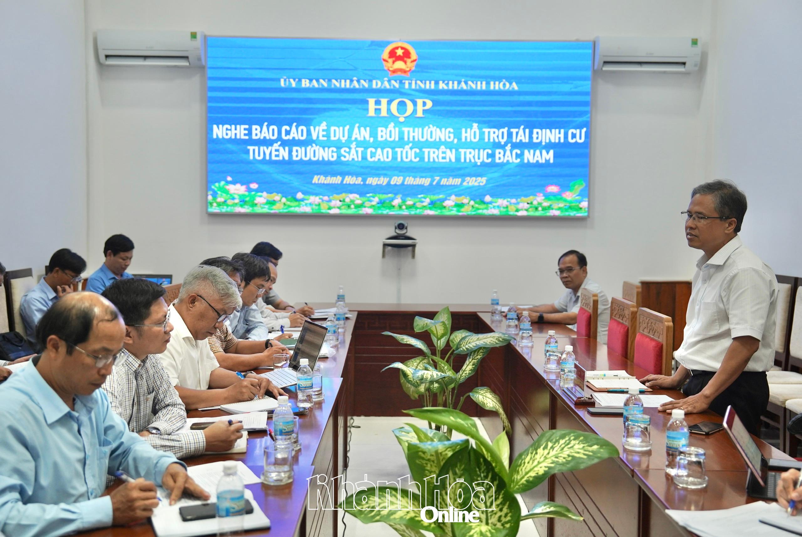 Triển khai các phần việc phục vụ dự án đường sắt tốc độ cao đoạn đi qua Khánh Hòa