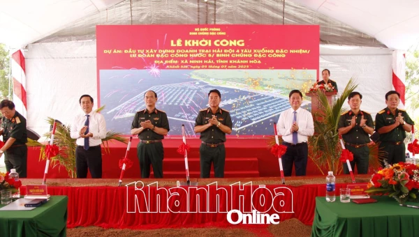 Khởi công Dự án Đầu tư xây dựng doanh trại Hải đội 4 tàu xuồng đặc nhiệm, Lữ đoàn Đặc công nước 5