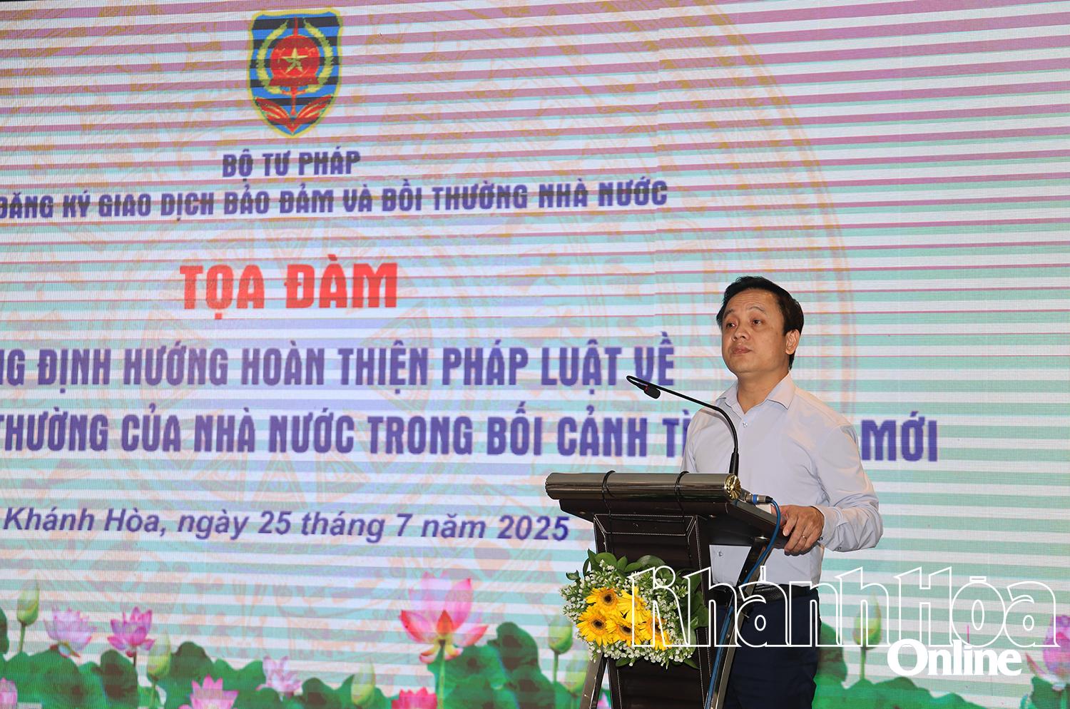 Ông Đỗ Đức Hà - Phó Giám đốc Sở Tư pháp tỉnh Đắk Lắk phát biểu.