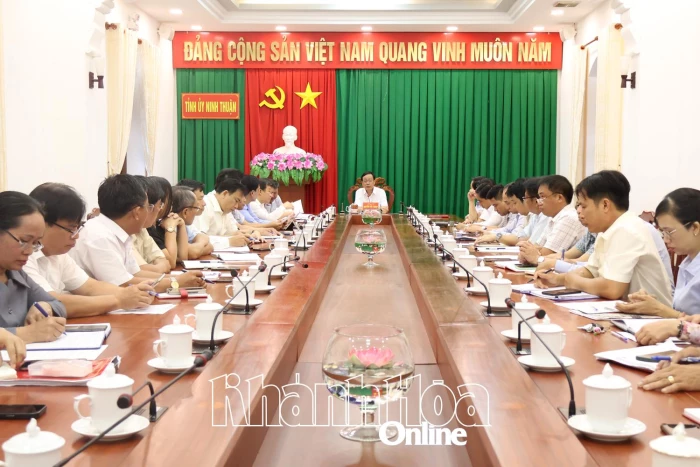 Phó Bí thư Tỉnh ủy Nguyễn Đức Thanh làm việc với Bí thư Đảng ủy 24 xã, phường khu vực phía nam