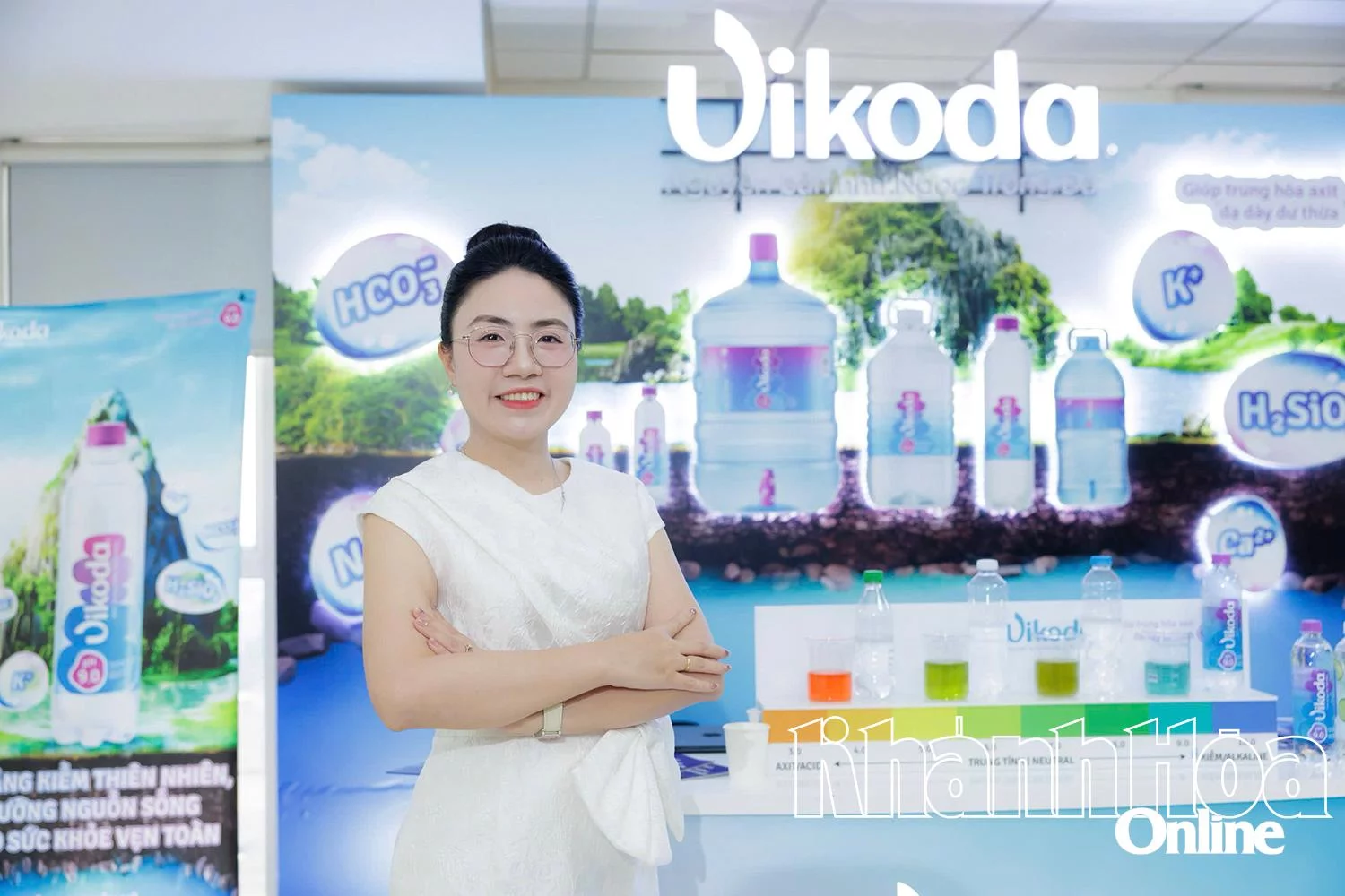 Bà Nguyễn Thị Nga, Tổng Giám đốc Công ty CP Nước khoáng Khánh Hòa (Vikoda).