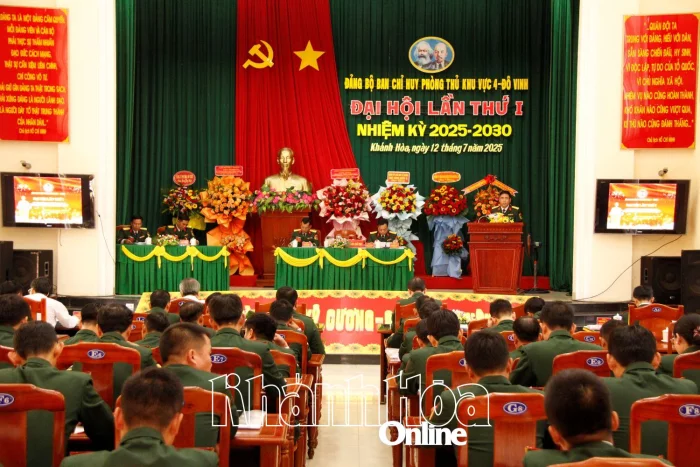 Đại hội Đảng bộ Ban Chỉ huy Phòng thủ khu vực 4 - Đô Vinh lần thứ I, nhiệm kỳ 2025 - 2030