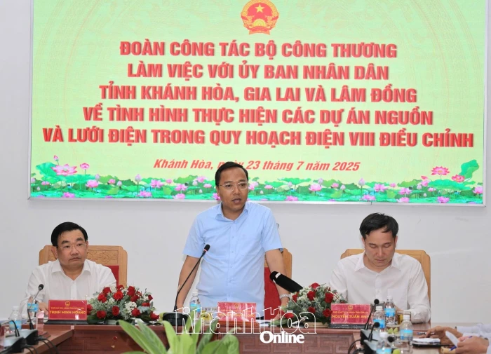 Thứ trưởng Bộ Công Thương làm việc với 3 tỉnh Khánh Hòa, Lâm Đồng, Gia Lai về phát triển điện lực