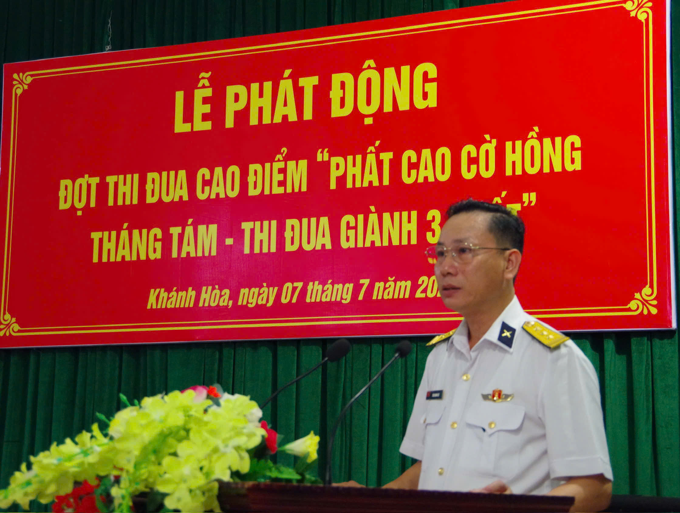 Thượng tá Tiên Quang Sự phát biểu chỉ đạo