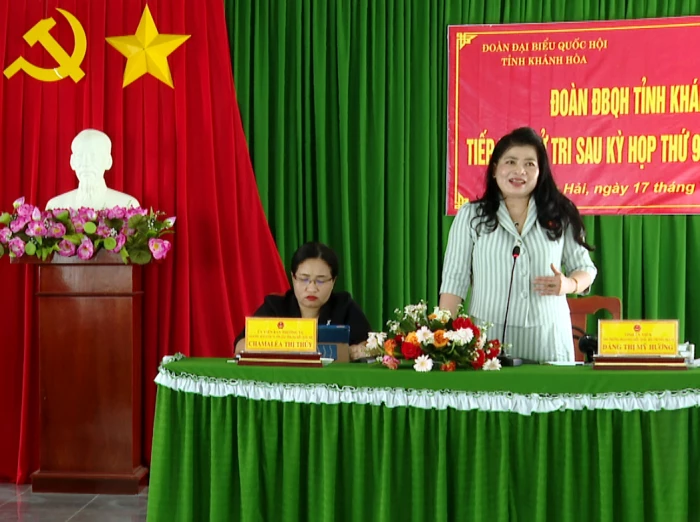 Đoàn Đại biểu Quốc hội tỉnh Khánh Hòa tiếp xúc cử tri xã Ninh Hải