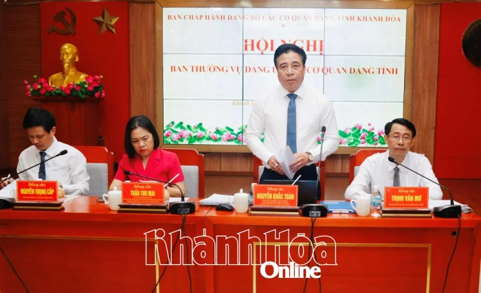 Ban Thường vụ Đảng ủy Các cơ quan Đảng tỉnh Khánh Hòa tổ chức Hội nghị lần thứ nhất, nhiệm kỳ 2020 - 2025