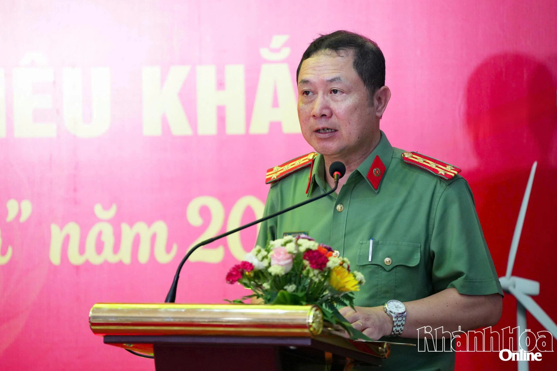 Đại tá Nguyễn Quân phát biểu tại buổi lễ.