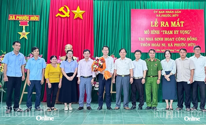 Xã Phước Hữu ra mắt mô hình “Trạm hy vọng”
