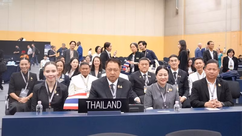 Đoàn đại biểu Thái Lan tại Kỳ họp lần thứ 48 ở Busan, Hàn Quốc. (Ảnh: BỘ NGOẠI GIAO THÁI LAN)