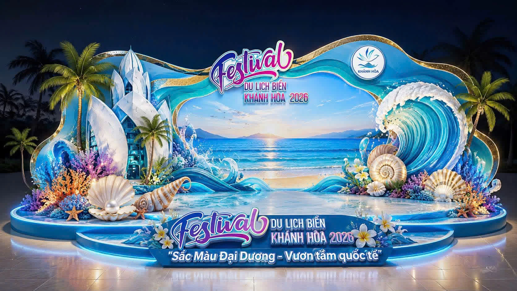Phối cảnh khu vực Photobooth sẽ phục vụ người dân và du khách tại Festival Biển Khánh Hòa 2026. Ảnh: Đơn vị cung cấp.