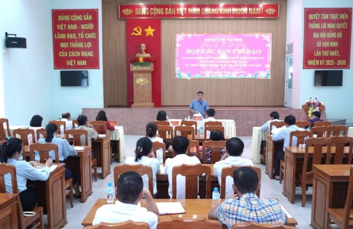 Các ban chỉ đạo xã Vạn Ninh triển khai công tác 6 tháng cuối năm 2026