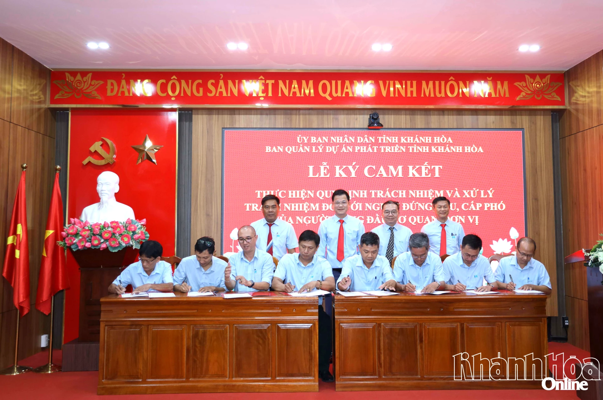 Ban Quản lý Dự án Phát triển tỉnh Khánh Hòa ký cam kết nâng cao trách nhiệm người đứng đầu