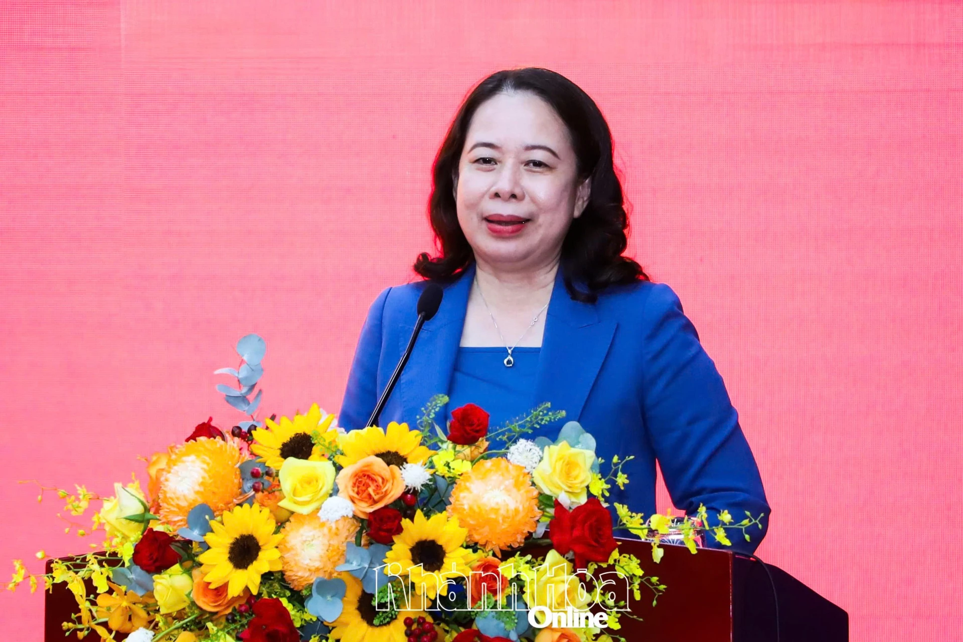 Phó Chủ tịch nước Võ Thị Ánh Xuân phát biểu tại buổi thăm, tặng quà người có công với cách mạng.