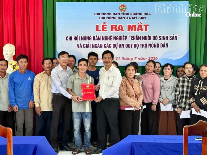 Xã Mỹ Sơn ra mắt Chi hội Nông dân nghề nghiệp chăn nuôi bò sinh sản