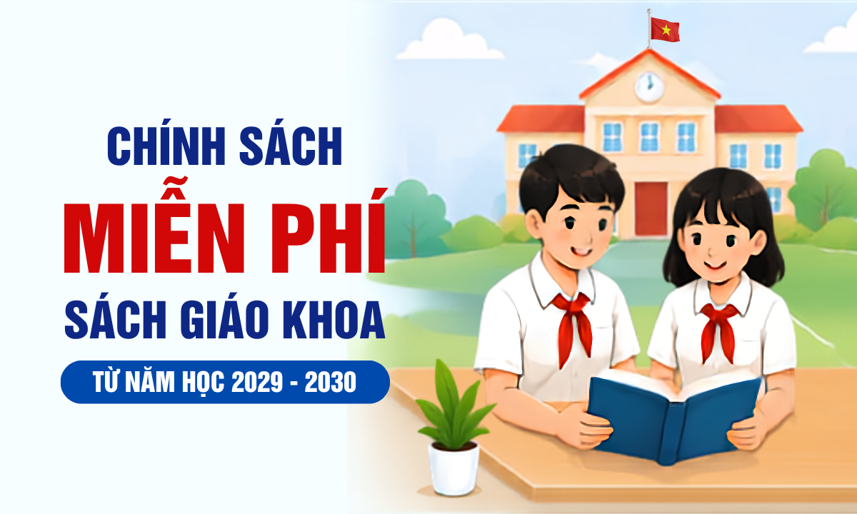 [Infographic] Chính sách miễn phí sách giáo khoa từ năm học 2029 - 2030