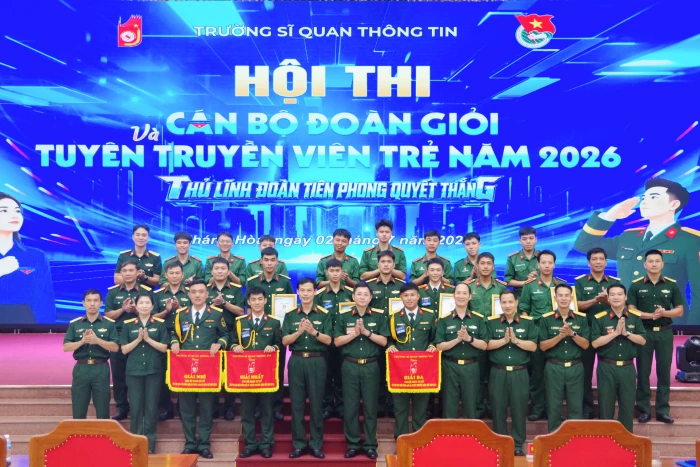 Trường Sĩ quan Thông tin bế mạc hội thi cán bộ đoàn giỏi và tuyên truyền viên trẻ năm 2026